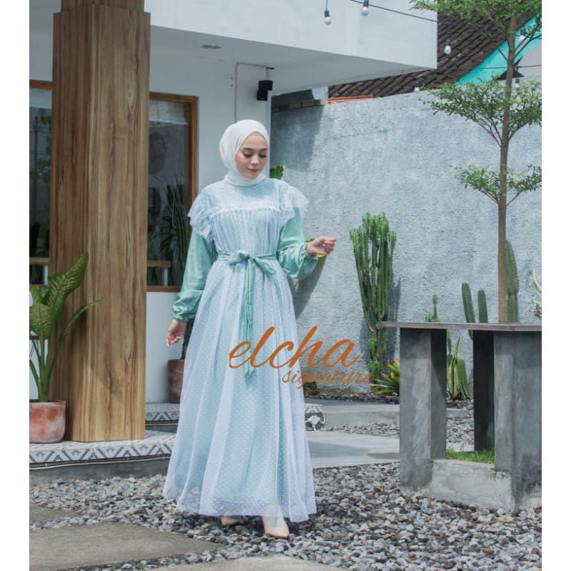 ꧁𓊈𒆜𝕭𝕿𝕮𒆜𓊉꧂ Baju Gamis Kondangan / Gamis Brokat Tille Busui / Gamis Murah Premium / Baju Muslim Wanita
