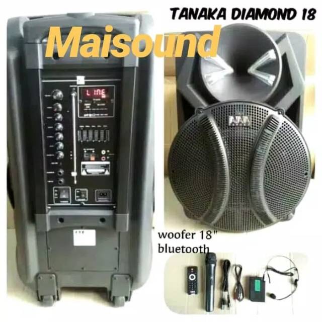 SPEAKER AKTIF 18 inch portable TANAKA DIAMOND 18