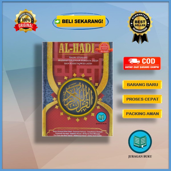 Al Quran Al Hadi A4 terjemah Per kata latin dan tajwid Rasm Utsmani