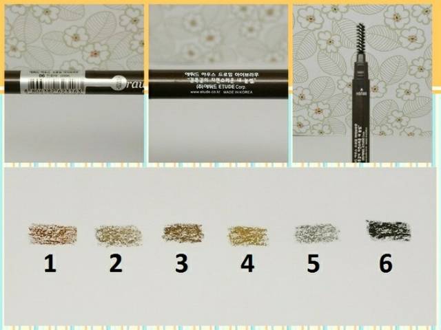 (COD) Etude house drawing eyebrow / eye brow + brush ( pensil alis + kuas )