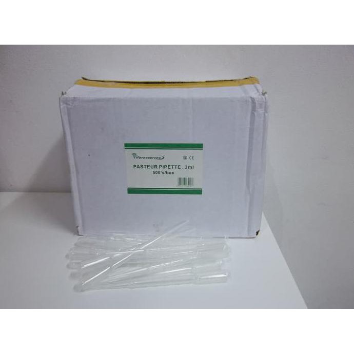 MURAH Pipet Tetes Plastik 3 Ml 1 Box / Pipet Pasteur / Dropping Pipette