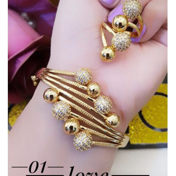 Xuping  Set Perhiasan Gelang dan Cincin GC833