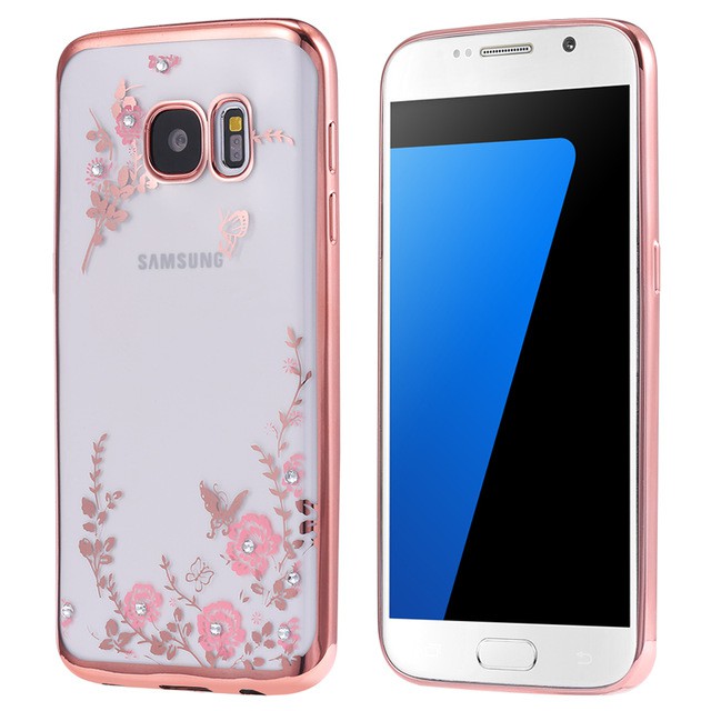 SOFT CASE HP FLOWER SOFTCASE SAMSUNG GALAXY S6 EDGE ( TRANSPARAN MOTIF BUNGA ) ISC390