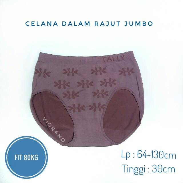 Celana Dalam Wanita Jumbo Rajut Premium Tally 839 / 838 Cd Cewek Muat Jumbo 4L Rajut Stretch