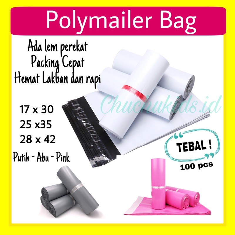 Tas plastik polymailer tas plastik kresek olshop Polymailer Bag tas plastik dengan perekat