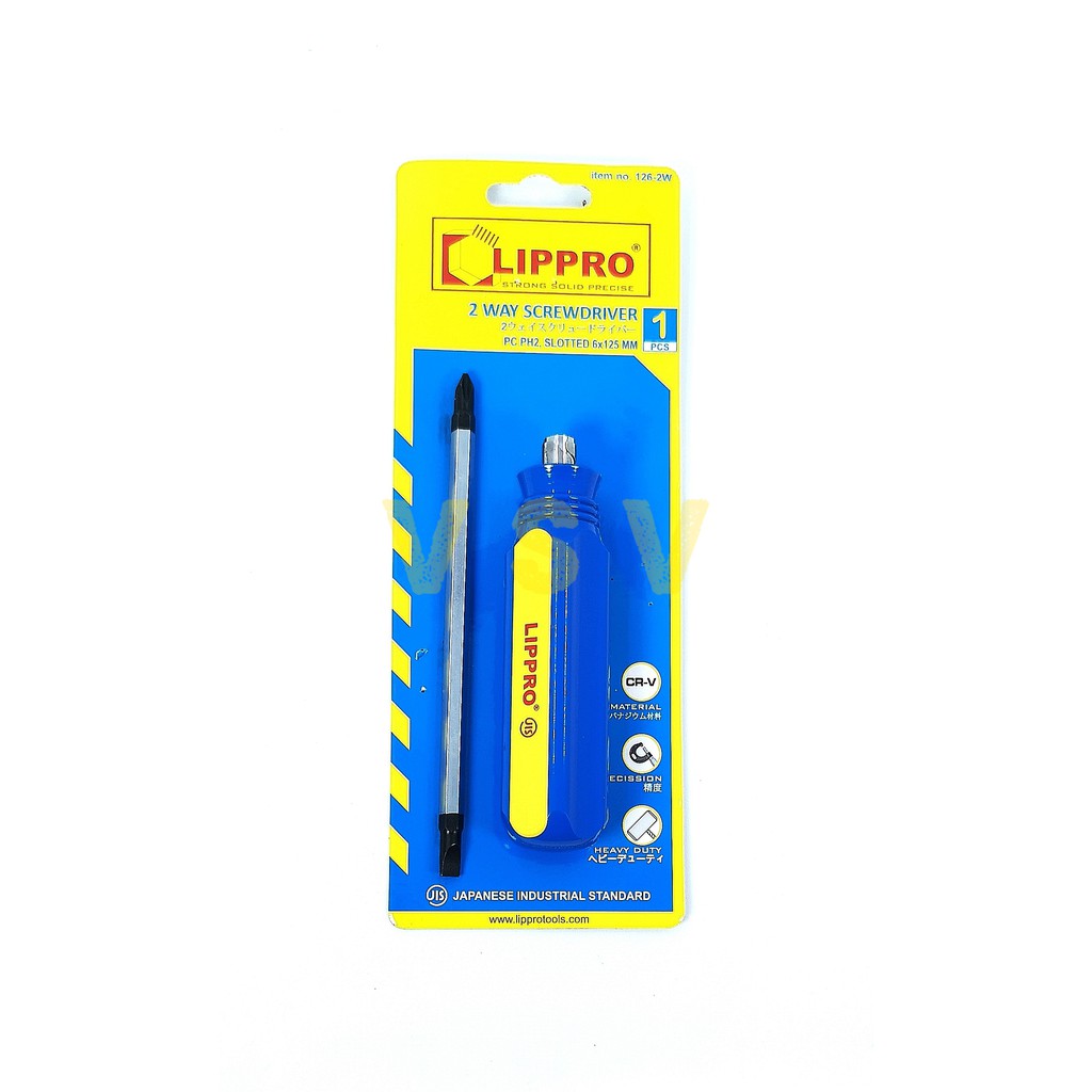 Lippro 2way screwdriver 125mm Obeng bolak balik Obeng plus minus