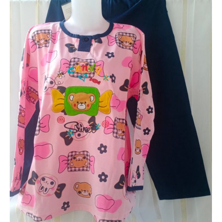 BajuTidur ||PP Daililan ||Piyama ||Baju Lengan Panjang Premium High Quality ALLSIZE & JUMBO