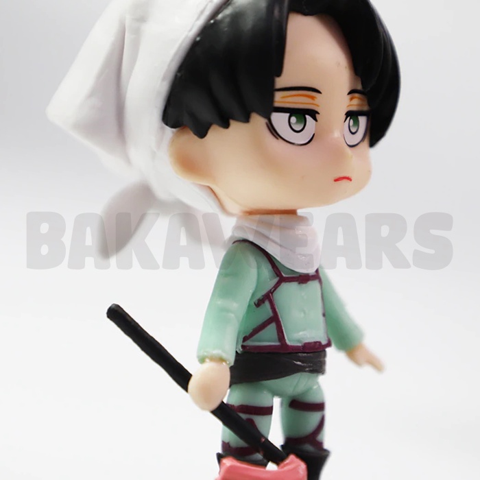 Action Figure Attack on Titan: Cute Kawaii Version - Levi Ackerman &amp; Eren Jeager (bakawears)