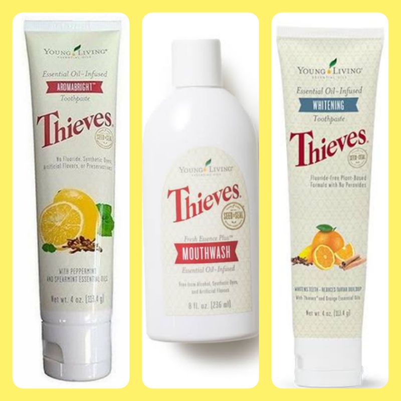 THIEVES MOUTHWASH  OBAT KUMUR / AROMA BRIGHT TOOTHPASTE / WHITENING TOOTHPASTE ODO