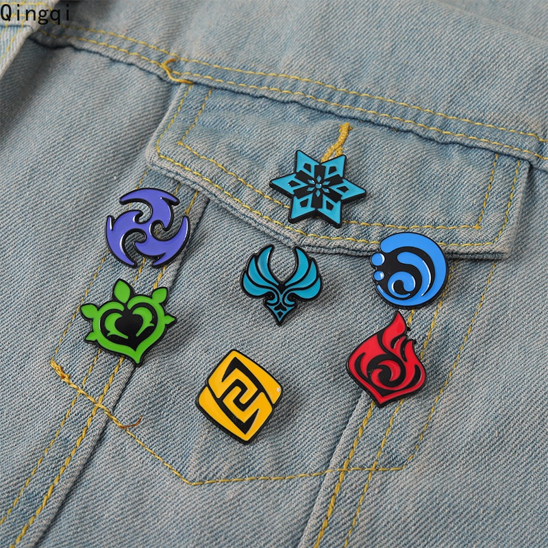 Bros Pin Enamel Desain Kartun Anime Seven Elements Untuk Hadiah