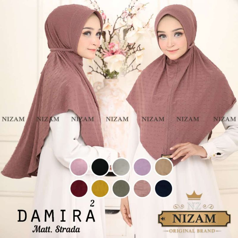 HIJAB KHIMAR Damira Matt Strada Jersey by Nizam scarf 100% ORI tali bergo