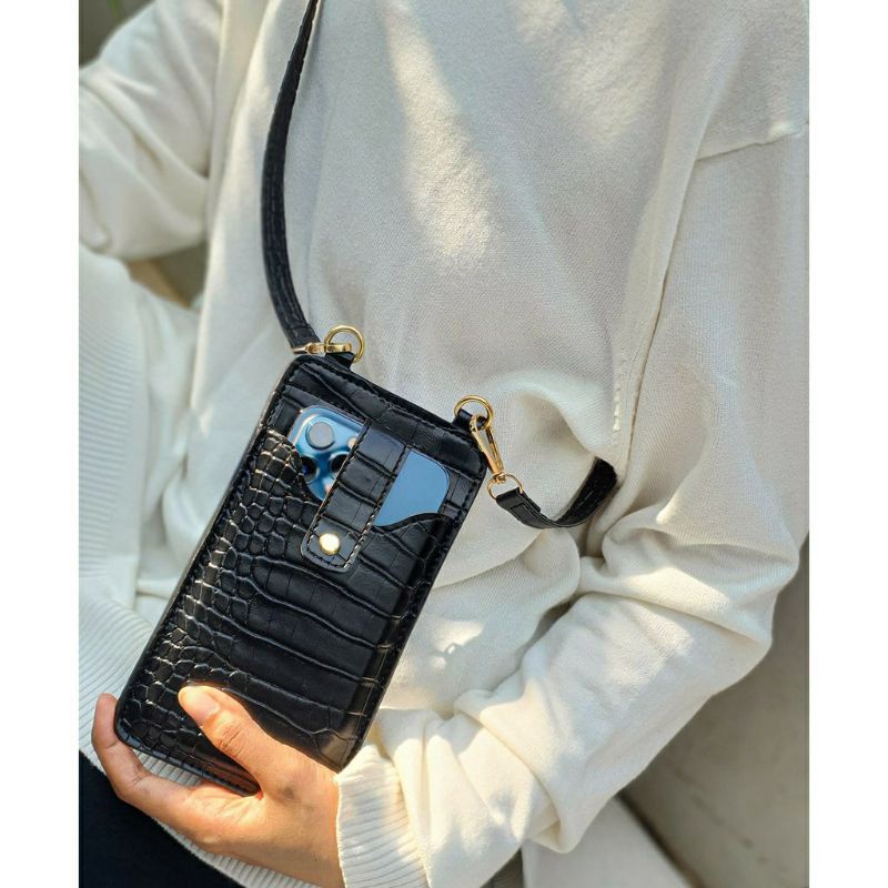 HF NEO - tas selempang wanita tas hp croco mini tas  murah