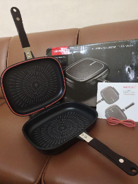 Peralatan Masak Ori Korea Happycall Titanium Jumbo Grill Double Pan