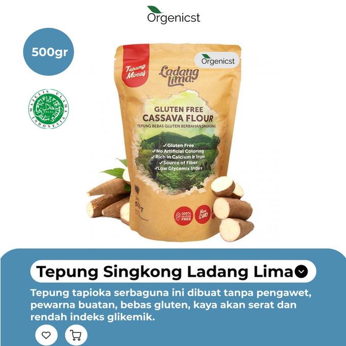 

[[COD]] Tepung mocaf ubi singkong ladang lima - sehat non gluten free flour TERLENGKAP Kode 1335