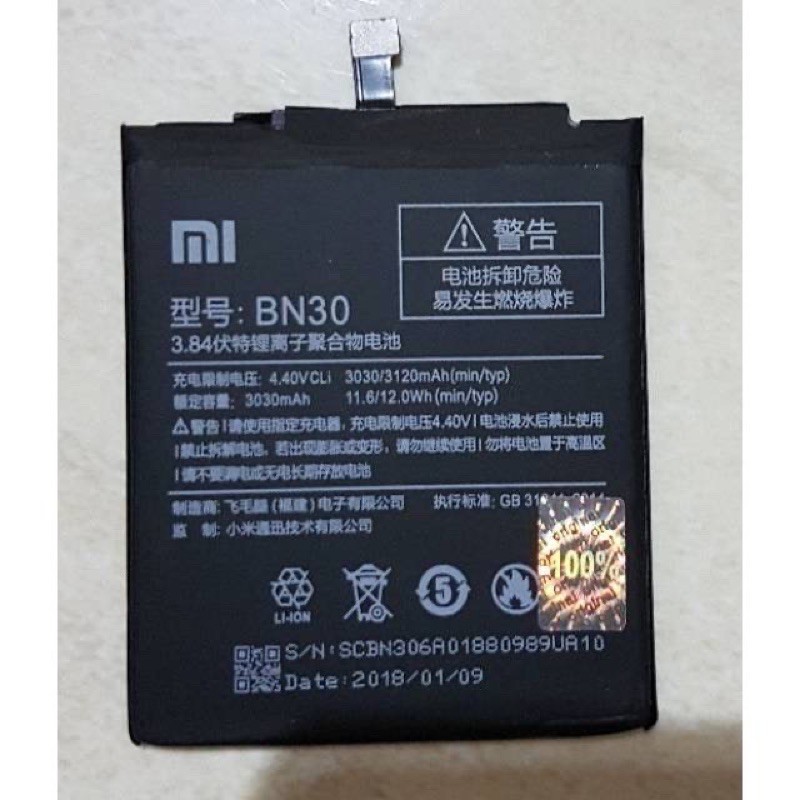 BATERAI BATTERY XIAOMI BN30 R4A/4A PRIME ORIGINAL