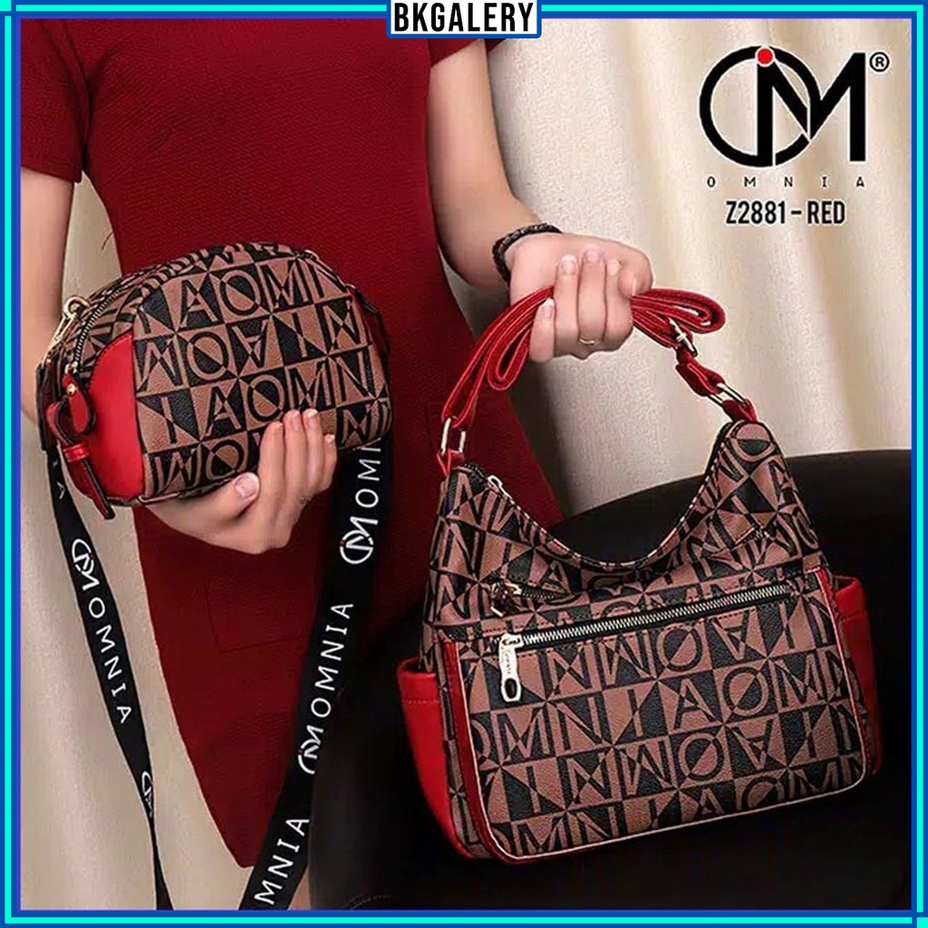 GROSIRCOD tas Original OMNIA 2881 set handbag/tas selempang wanita / tas wanita / gudika bag / tas