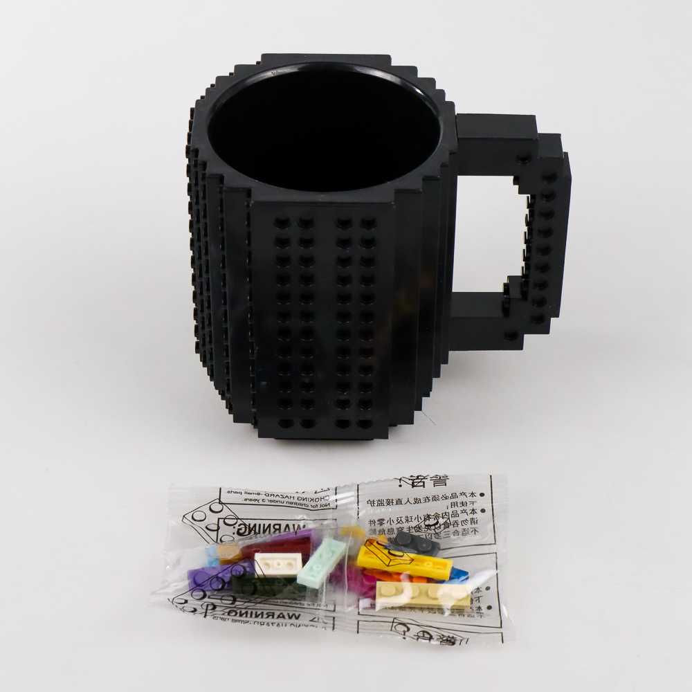 VKTECH Gelas Mug LEGO Build-on Brick Toy Cup 350ml - 936SN