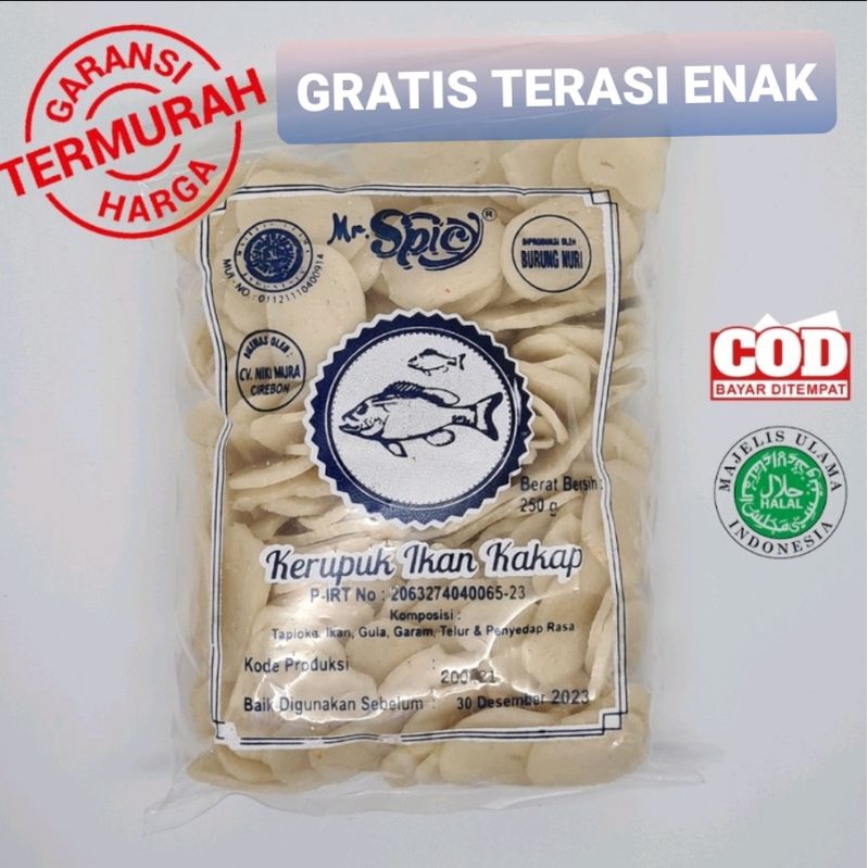 

KERUPUK IKAN KAKAP / SNAPPER FISH CRACKER MR SPICY 250g / 500g