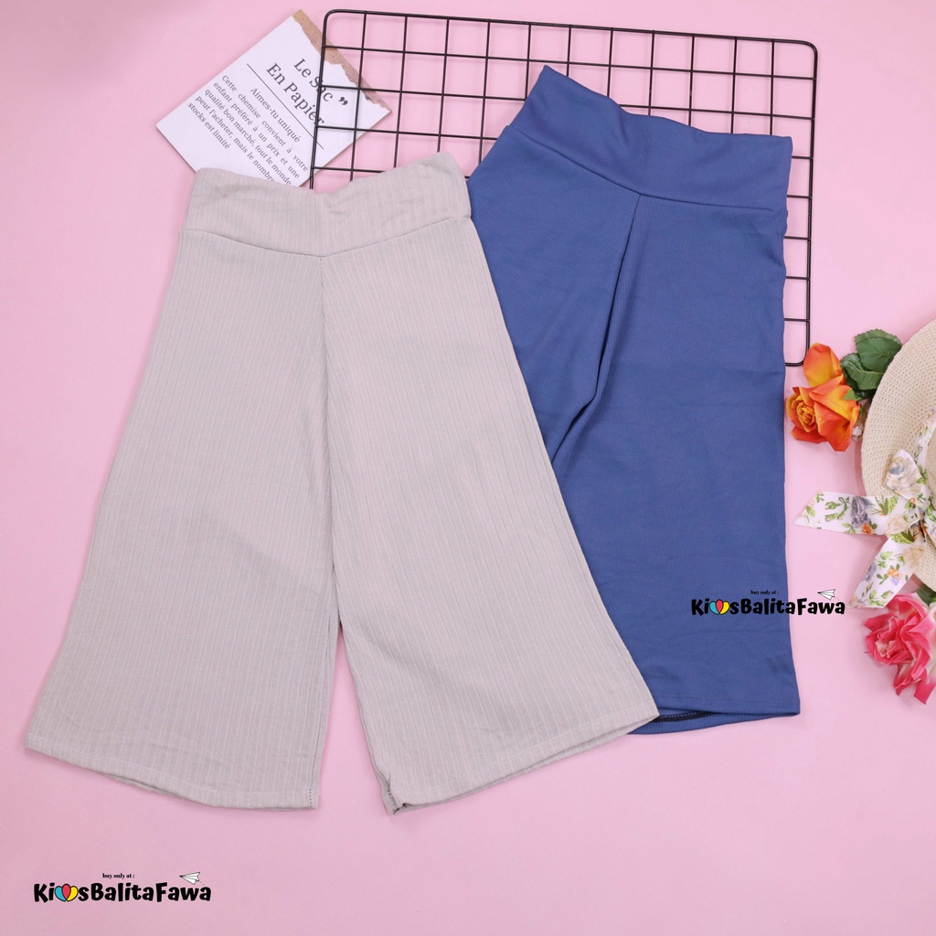 Kulot Polos uk 12-15 Tahun / Celana 3per4 Anak Perempuan Skirt Celana Pendek Pants Kulot Bawahan Polos Babycinnamon