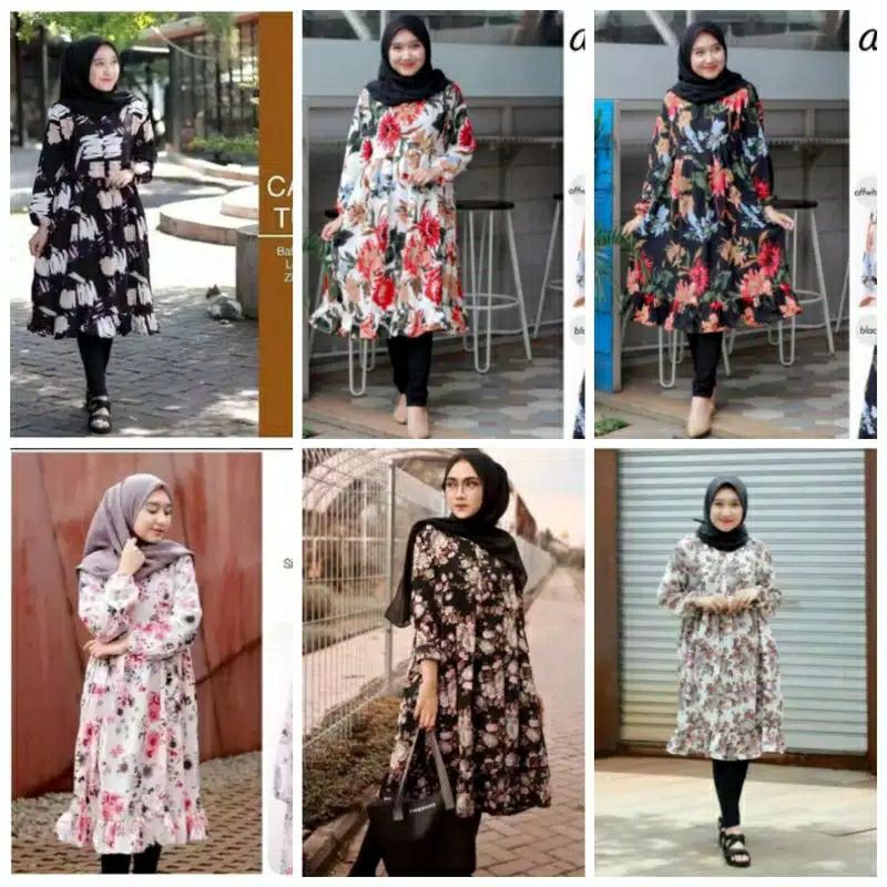 tunik model bunga