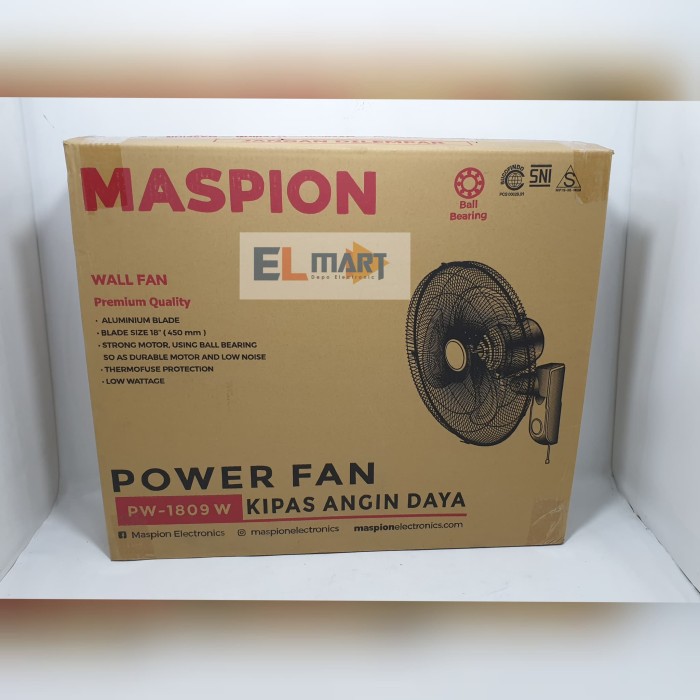 MASPION  Kipas angin dinding PW 1809 18&quot; - Power Wall Fan PW1809