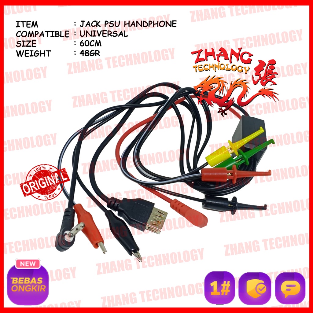 [ ZHANG TECHNOLOGY ] KABEL POWER SUPPLY HP JACK PSU HANDPHONE UNIVERSAL ORIGINAL