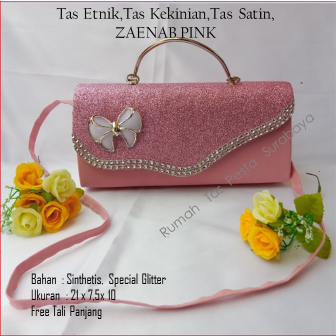 Tas Etnik,Tas Kekinian,Tas Satin,ZAENAB PINK