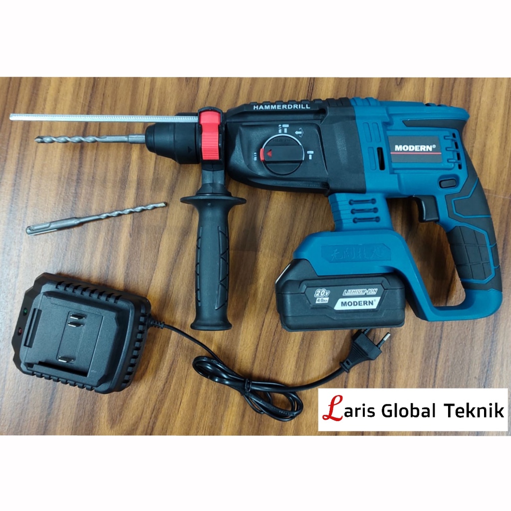 Bor Jack Hammer Drill Cordless Baterai MODERN Rotary Hammer M-100 26mm