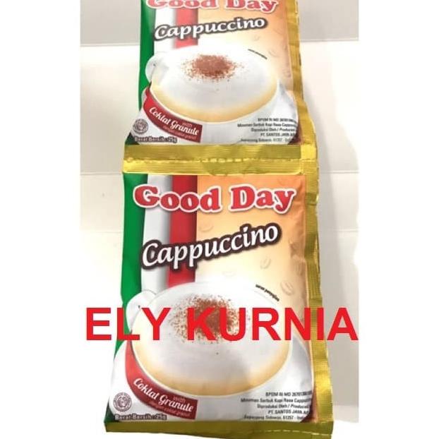 

Promo Awal tahun KOPI GOOD DAY CAPPUCCINO 1 RENCENG 10 SACHET 25gr Promo Awal tahun