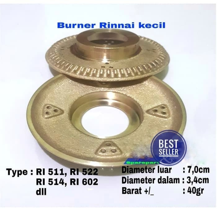 BURNER KOMPOR RINAI KECIL KUNINGAN KOMPOR GAS RINAI ALAT KOMPOR ALAT RUMAH TANGGA TATAK KOMPOR GAS