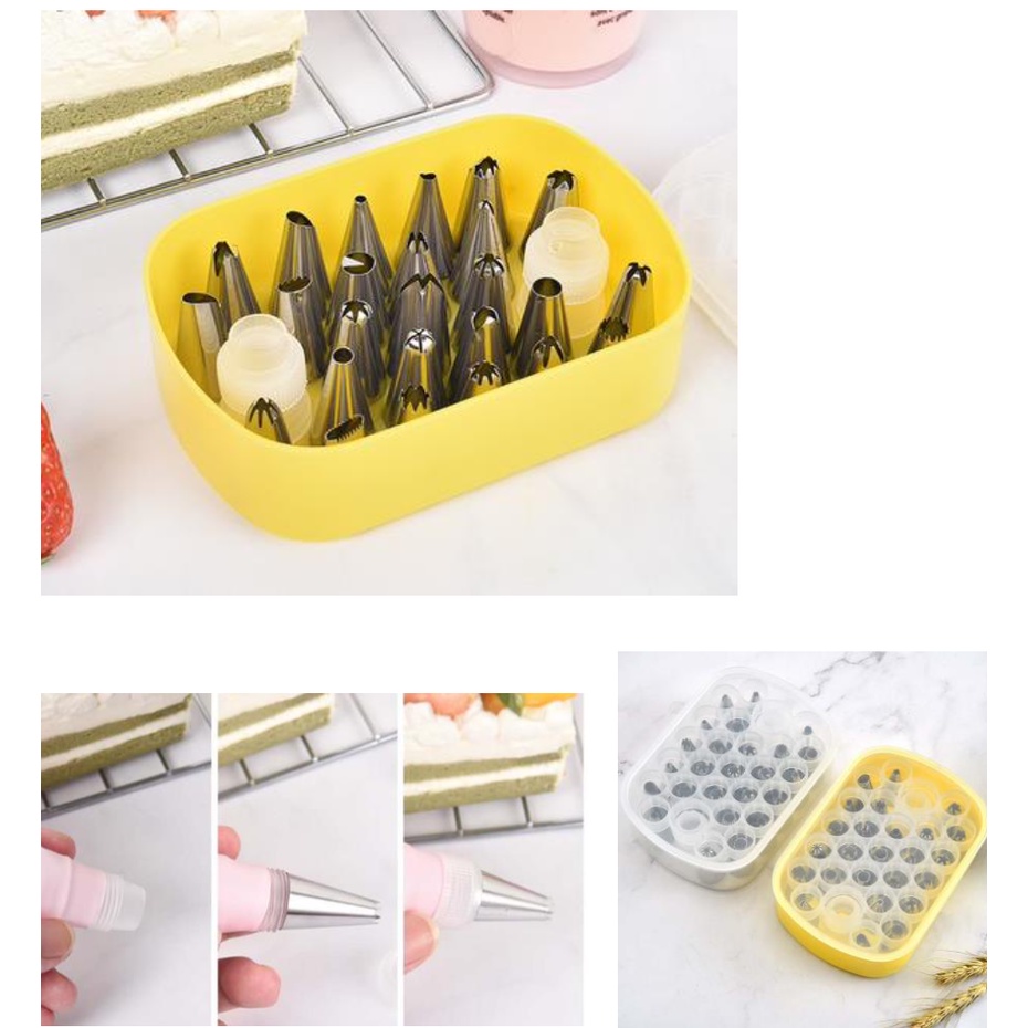 Spuit dekorasi kue / spuit kue stainless set