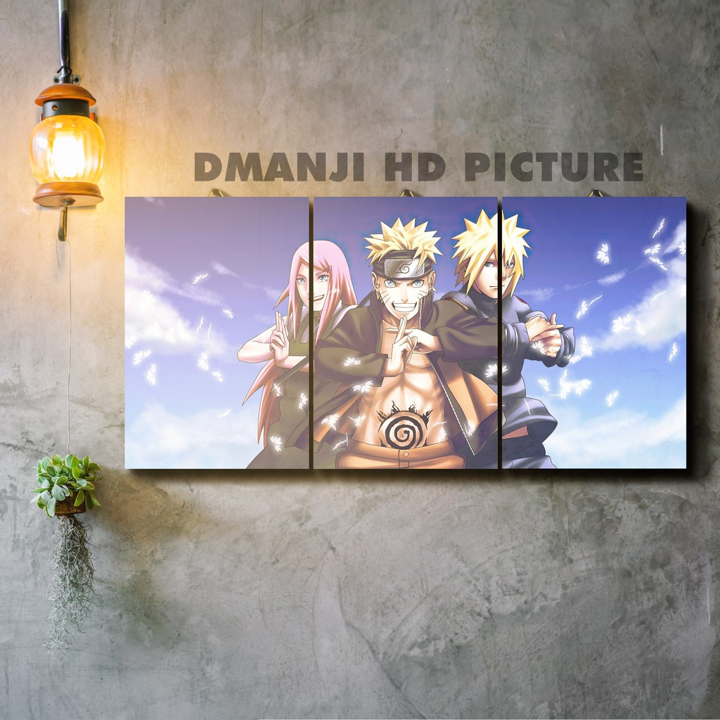 POSTER KAYU MULTIPANEL ANIME NARUTO / 20X30 / HIASAN DINDING NARUTO / PAJANGAN KAMAR TIDUR ANIME-HD - NRT 28