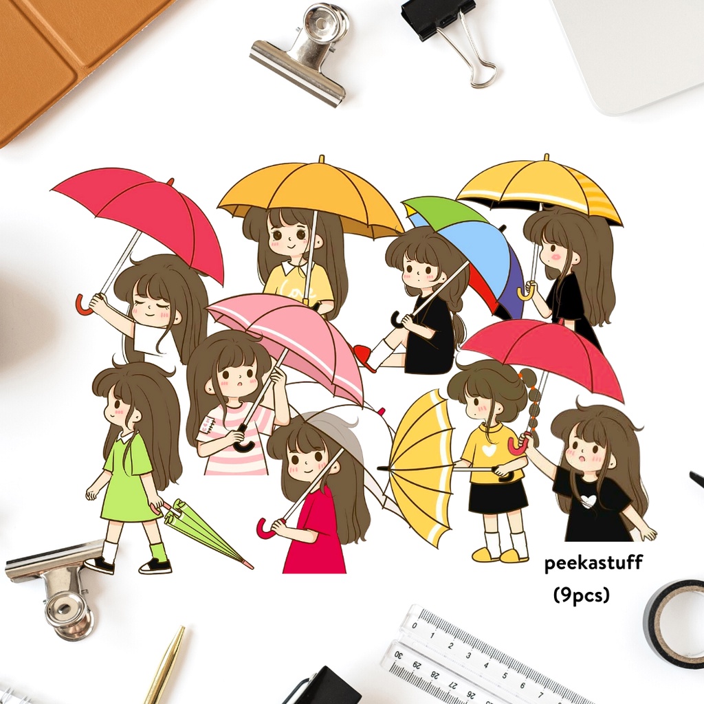 

[Peekastuff] STICKER PACK KAWAI ISI 9-12 PCS TEMA RANDOM DEKORASI JURNAL SCRAPBOOK