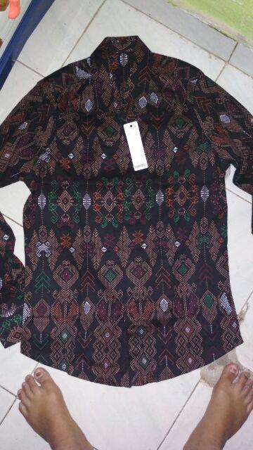 Brotherrocks Kemeja Batik Pria Gradasi Maron