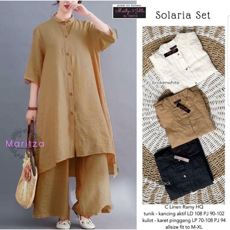 Solaria set ( long tunik + kulot )