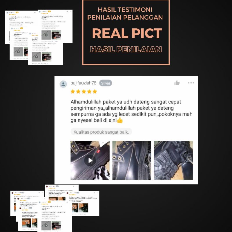 Sepatu safety pria boot besi kerja work original Premium grade A terbaru kekinian-6