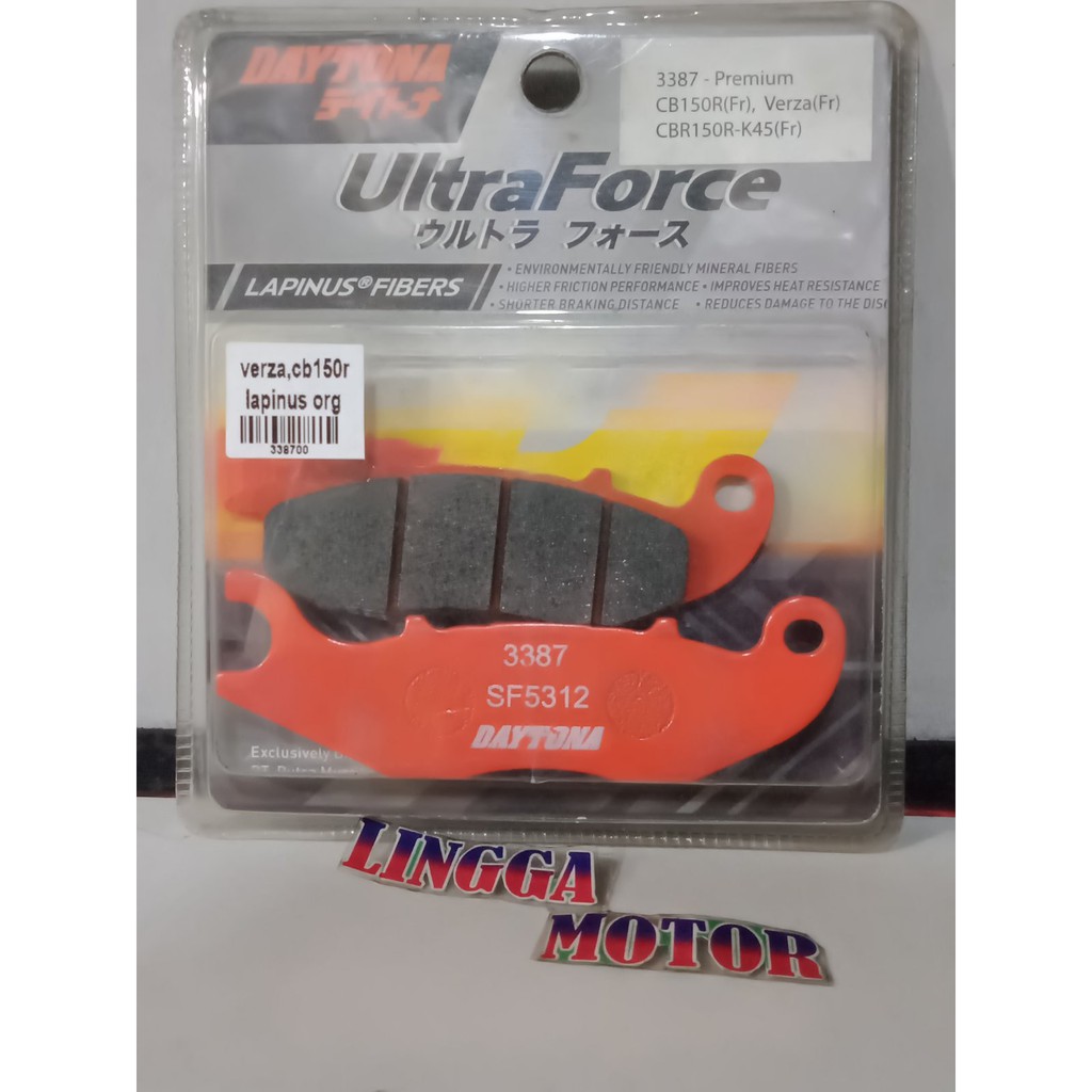 Kampas Rem Depan Daytona 3387 Untuk Cb150R. Verza. Cbr150. Cbr K45