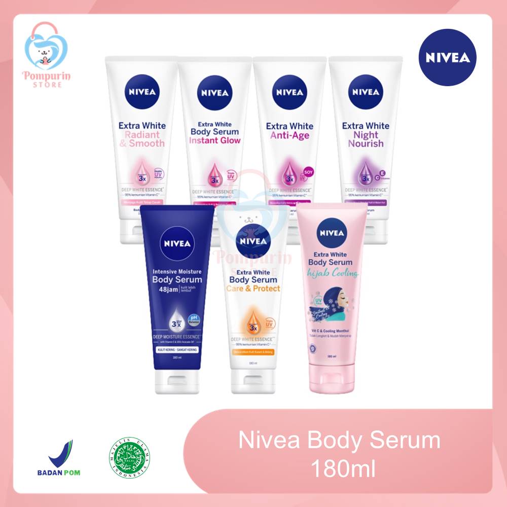 Jual Nivea Body Serum Extra White 180ml Radiant Smoothinstant Glow