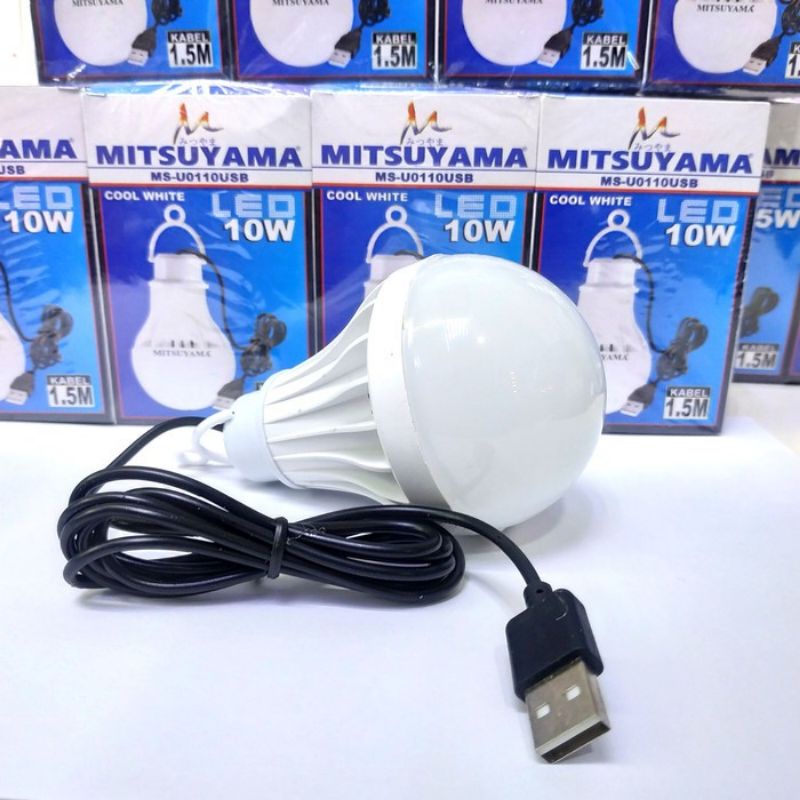 Lampu Bohlam LED 10 Watt Lampu Darurat Emergency Usb Kabel MITSUYAMA