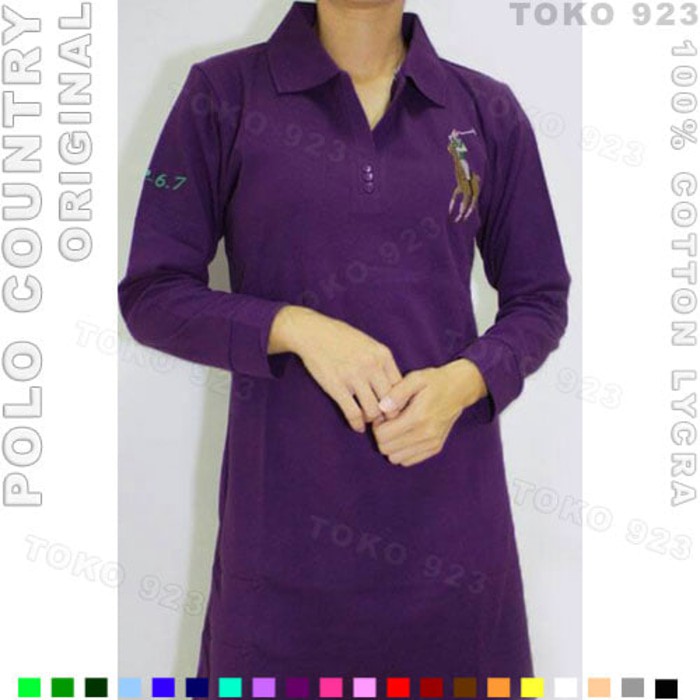 C15 30 Kaos  Kerah  Tunik Cewek Original POLO COUNTRY Cotton 