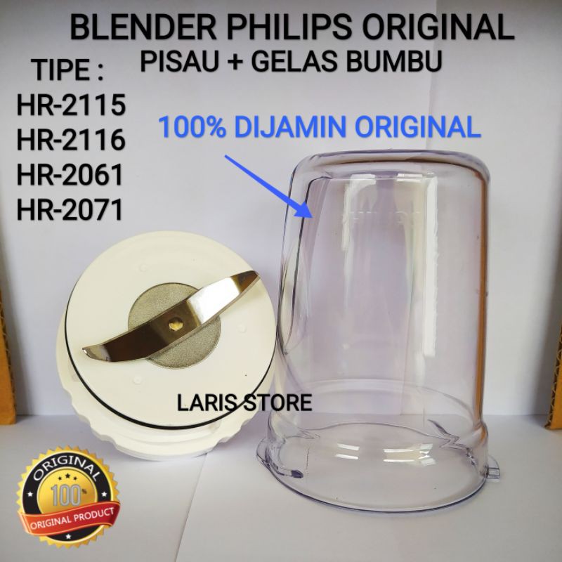 Gelas Bumbu Drymill 1Set Blender Philips Original, HR 2115 2116 2061 2071