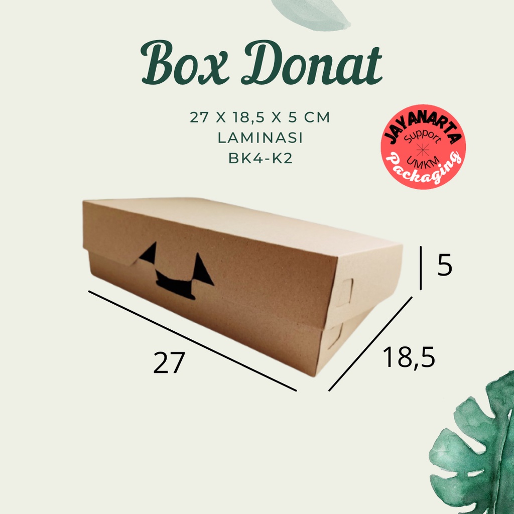 Free Sticker DUS DONAT JCO (muat isi 6 PCS) Uk. 27x18,5x5,5cm LAMINASI TERMURAH