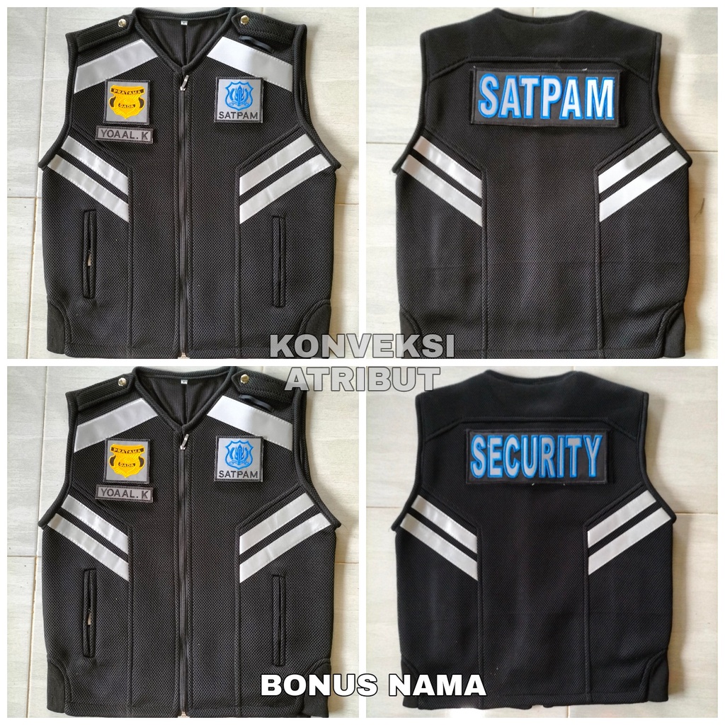 Rompi security / satpam hitam