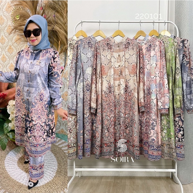 NUSANTARA SET SOIRA | SETELAN KULOT IMPORT | SETELAN TUNIK KULOT IMPORT