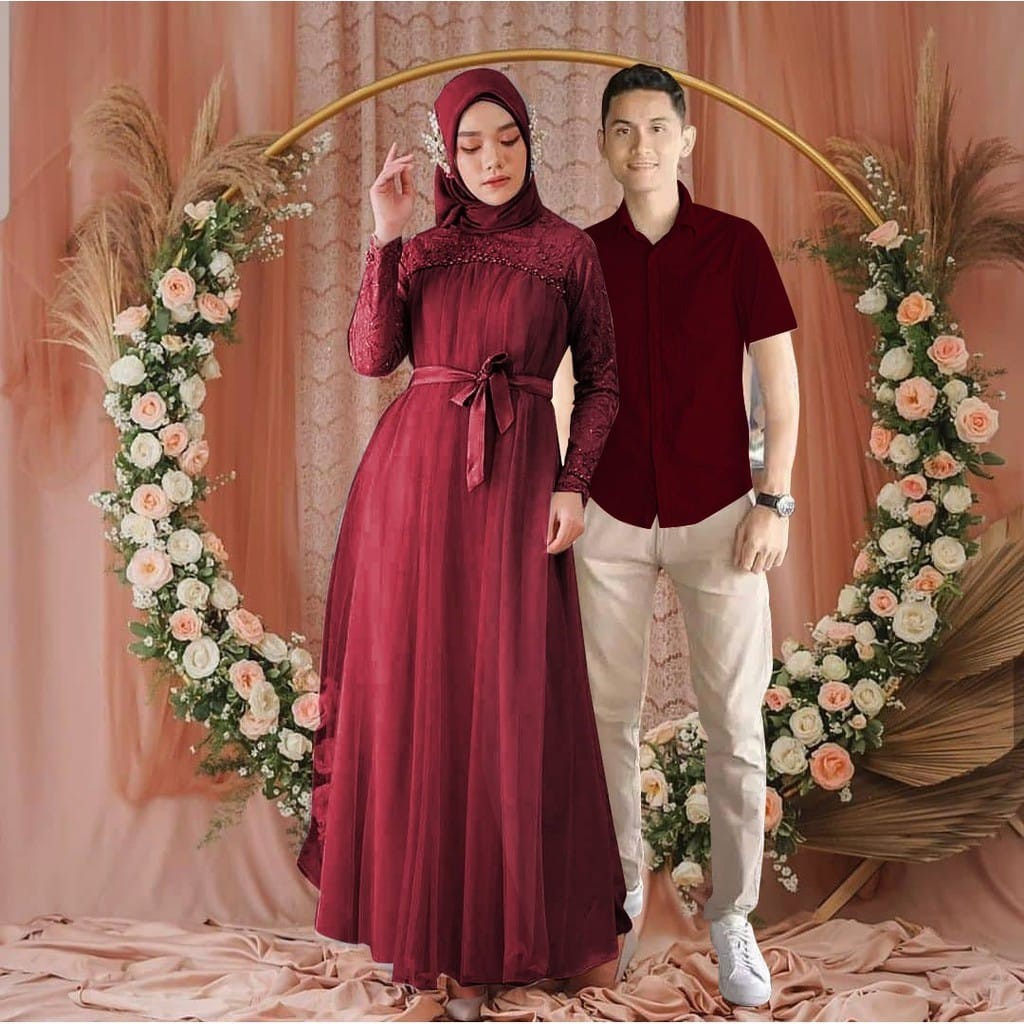 VGN COUPLE MIKAYLA / MAXI DRESS TERBARU / KEMEJA COWOK / COUPLE TERLARIS / OPEN COD