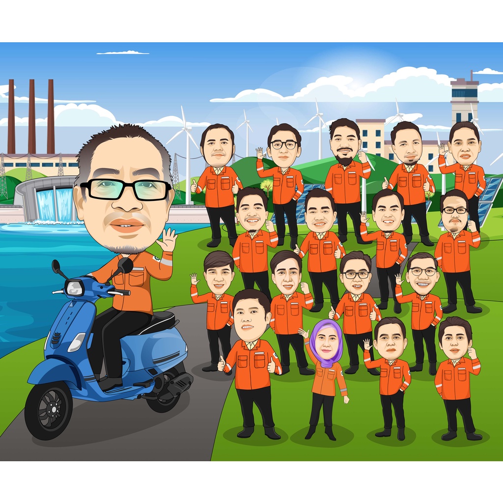 

Karikatur Digital Sketsa Tambahan Wajah / Pengerjaan 2 hari