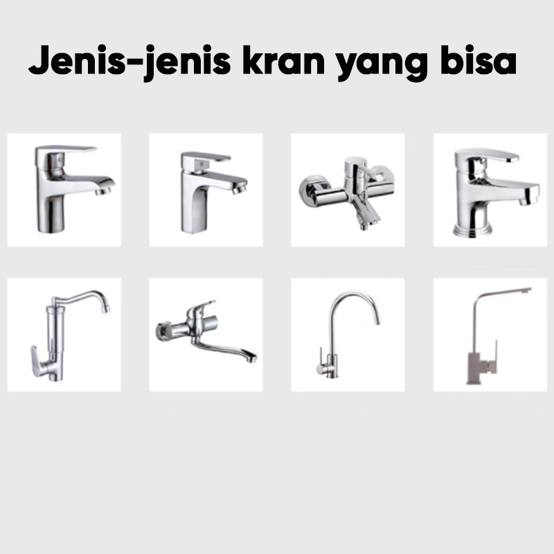 Sambungan Kran Hemat Air Kran Fleksibel Rotasi Turbo Faucet Sprayer Flexible Kran Air Wastafel Hemat