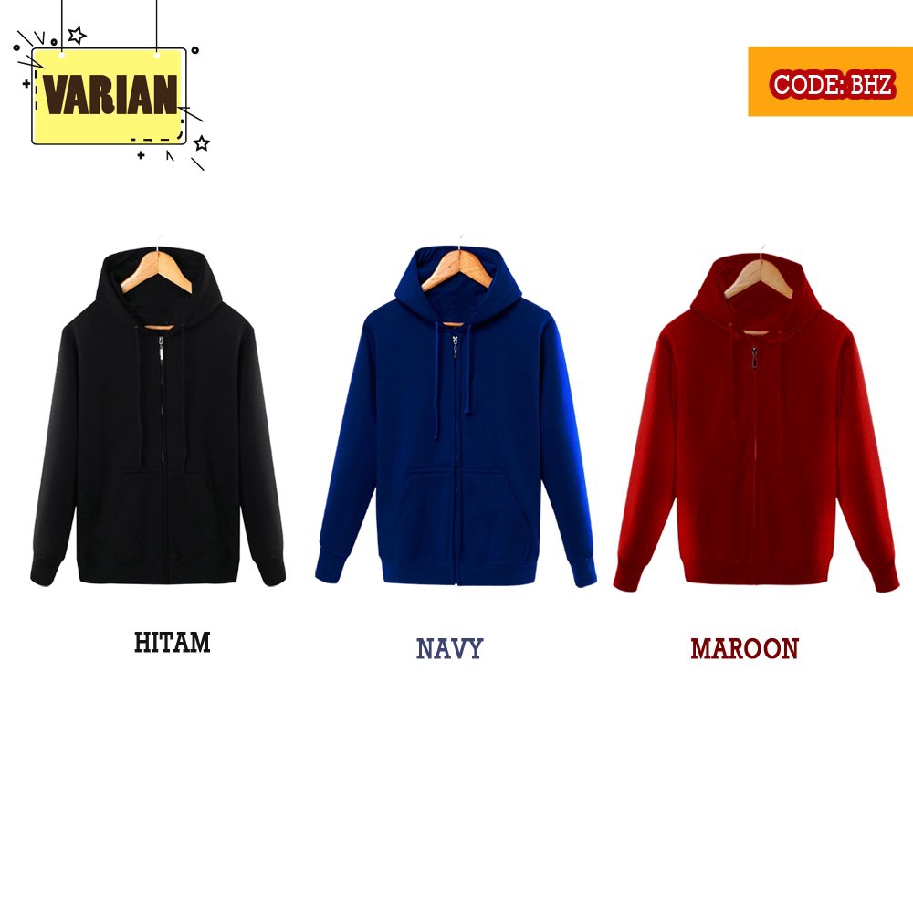 Hoodie Zipper Premium - jaket hoodie cowok