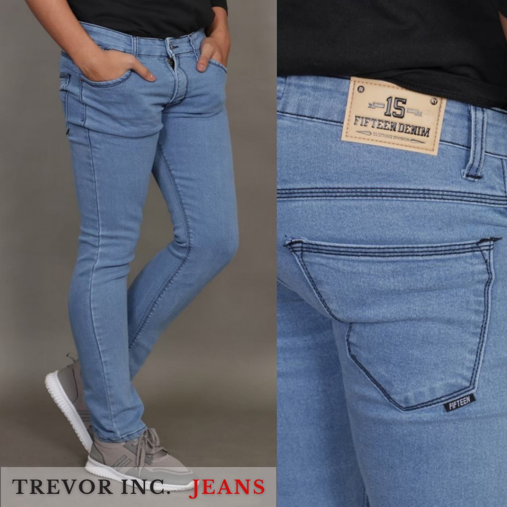 Celana Jeans Panjang Pria Terpopuler Original Fifteen Denim Celana Jeans Cowok Slimfit Jeans Pria Denim Gaya Kekinian 2022 Brand Lokal Bandung Quality