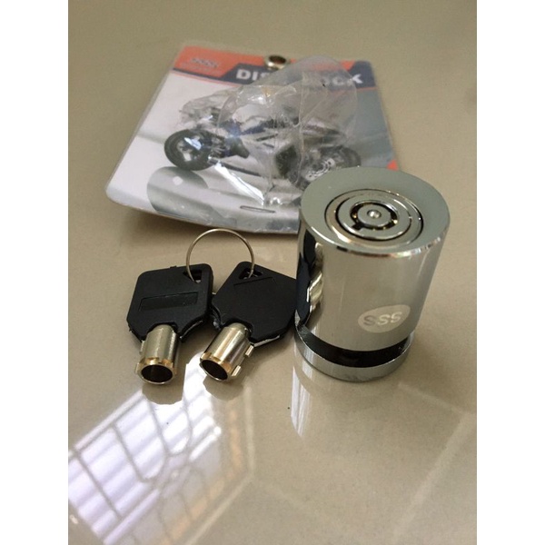 KUNCI GEMBOK CAKRAM MOTOR ANTI MALING BESI KUAT DAN TAHAN PENGAMAN SEPEDA MOTOR MOTOLOCK DISC LOCK D